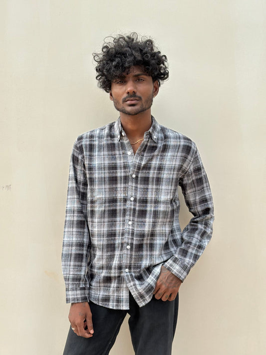 Black And White Flannel Shirt