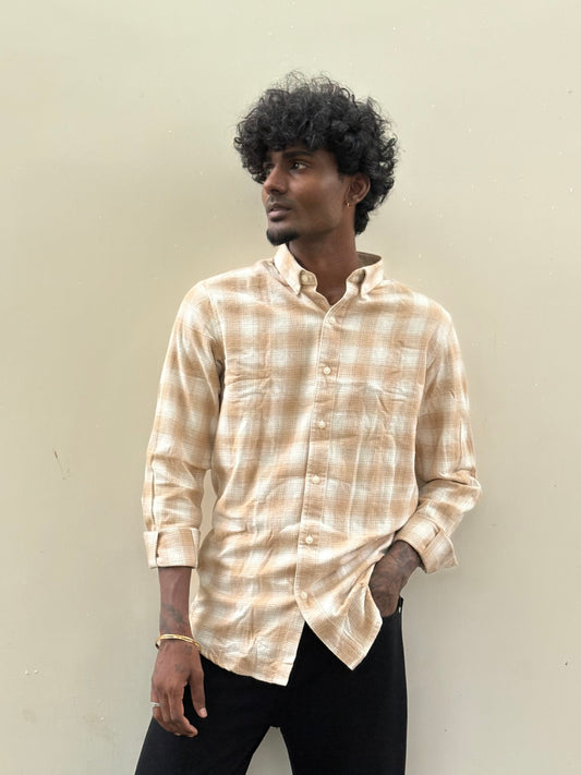 Beige Flannel Shirt
