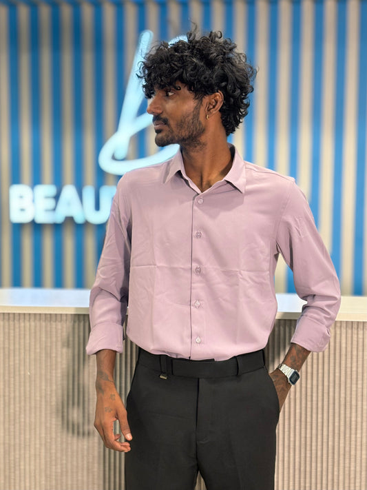 Pastel Lavender Armani Solid Shirt