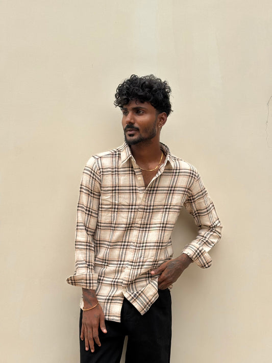Beige Flannel Shirt