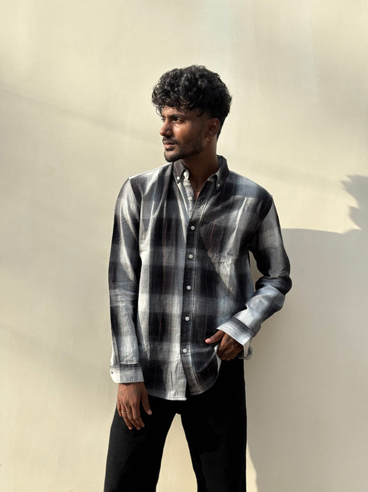 Black And White Flannel Shirt