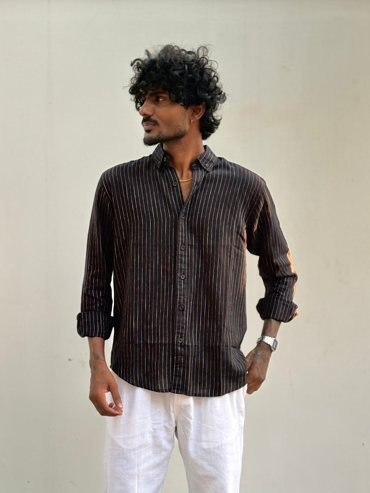 Black Striped Shirt