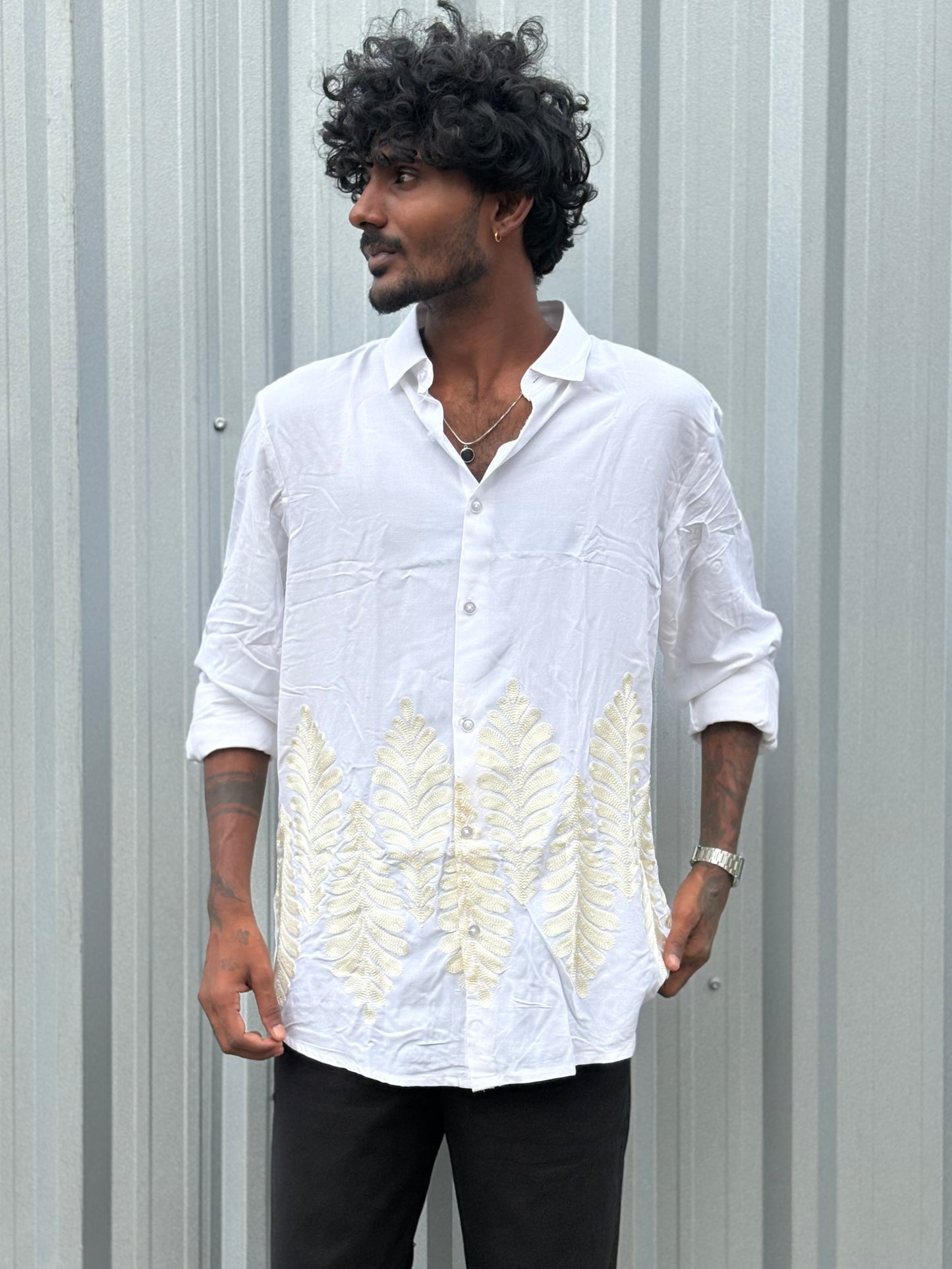 White Embroidery Shirt