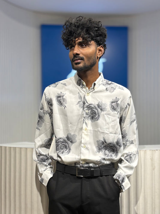 White Rayon Viscose Shirt