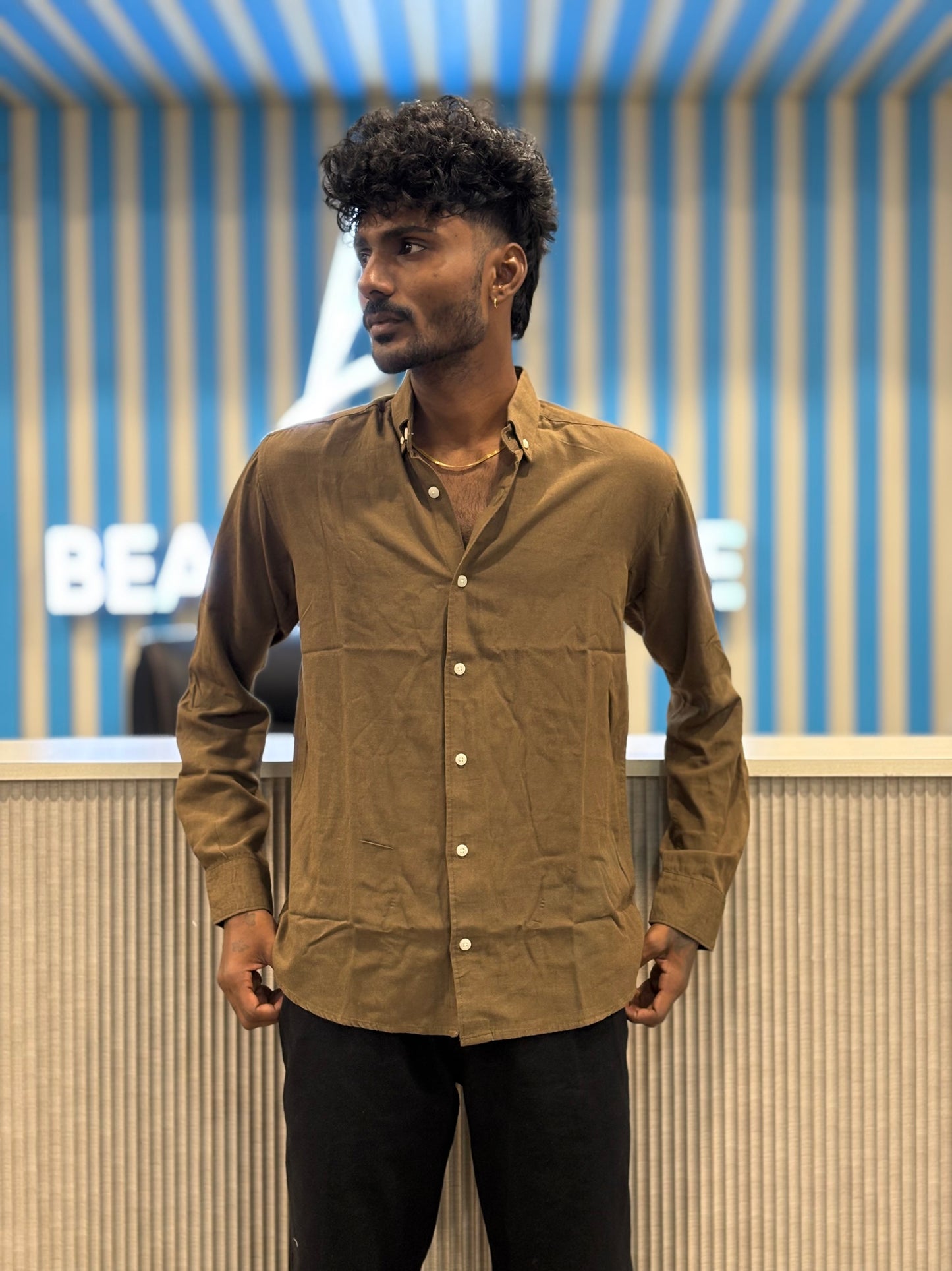 Brown Linen Shirt