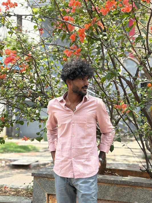 Pink Linen Shirt