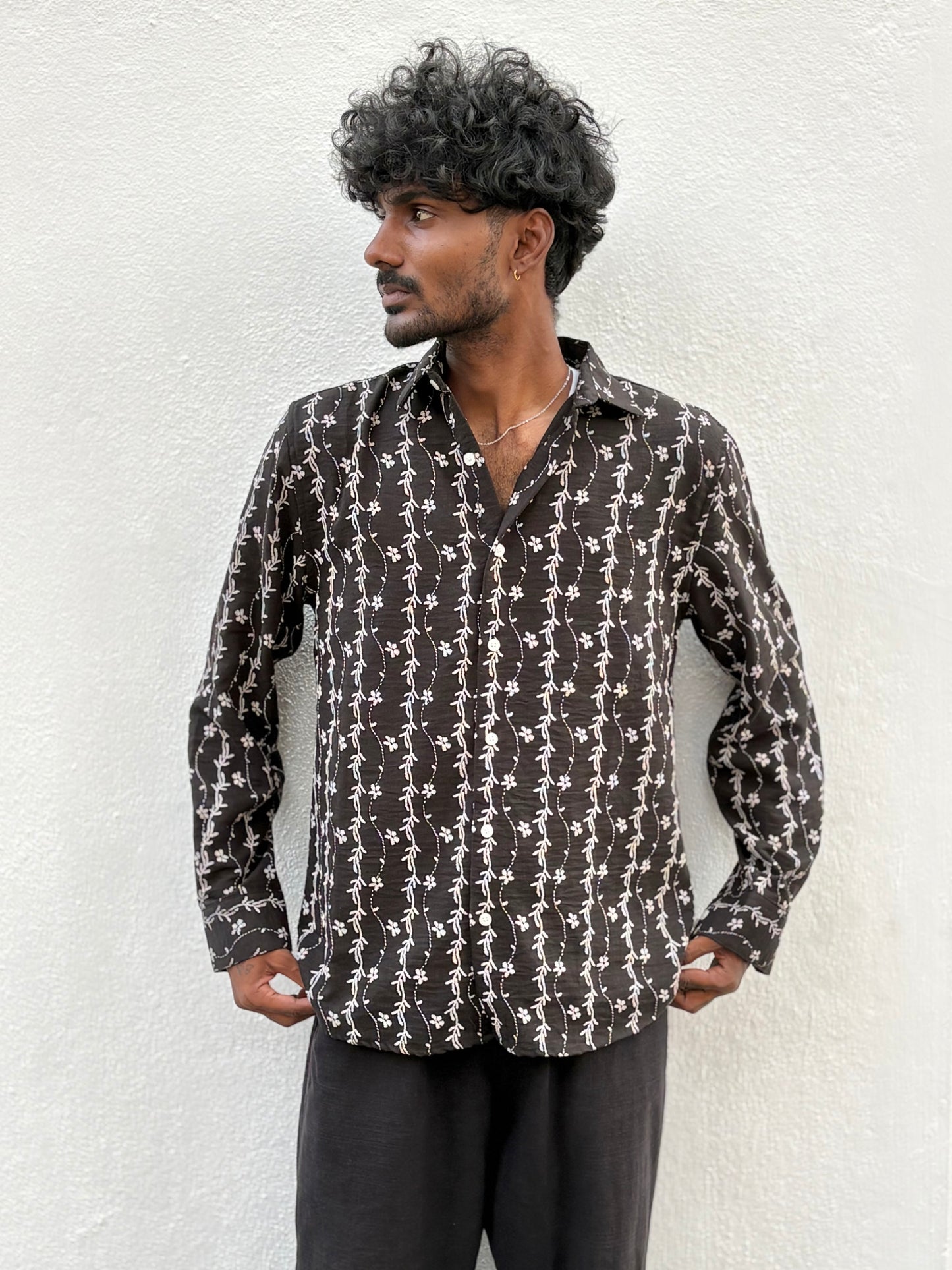 Black Embroidery Shirt