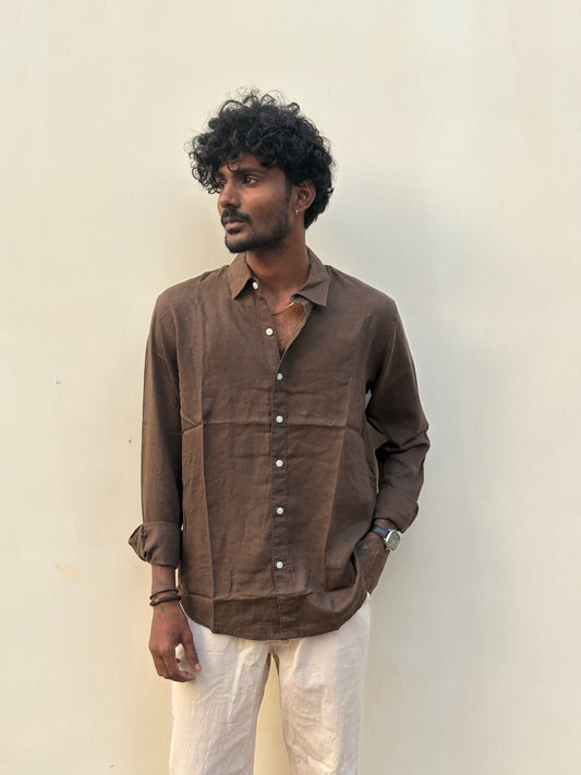 Brown Linen Shirt