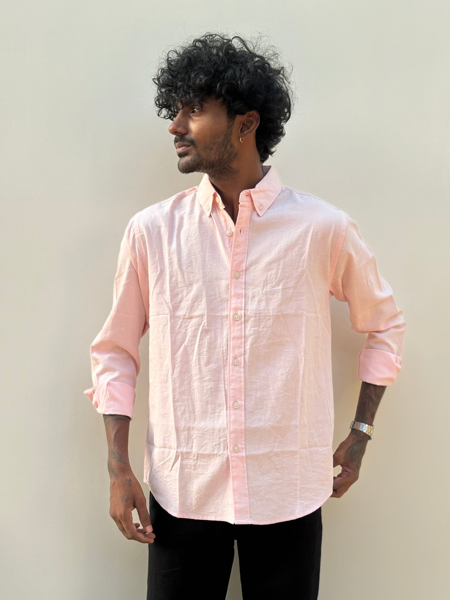 Pink Linen Shirt