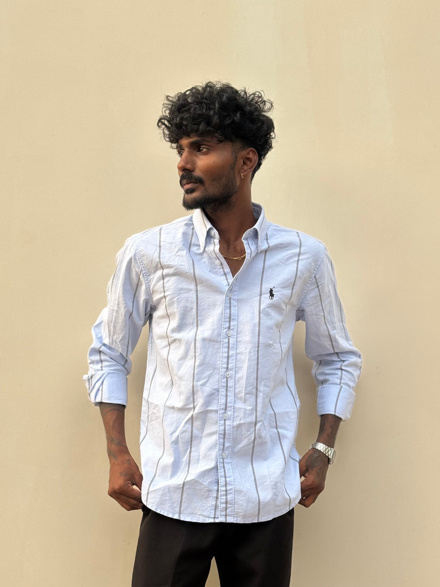 Blue Striped Old Money Shirt