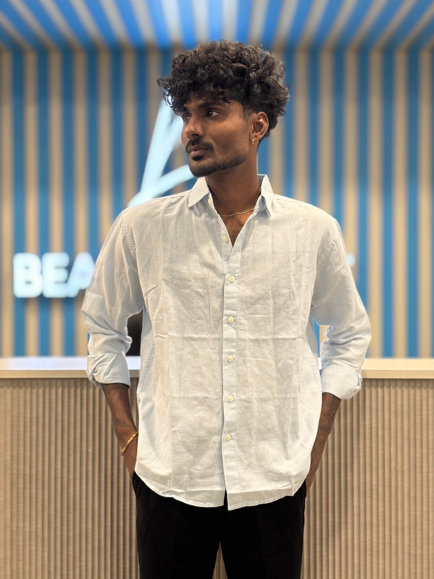 Light Blue Linen Shirt