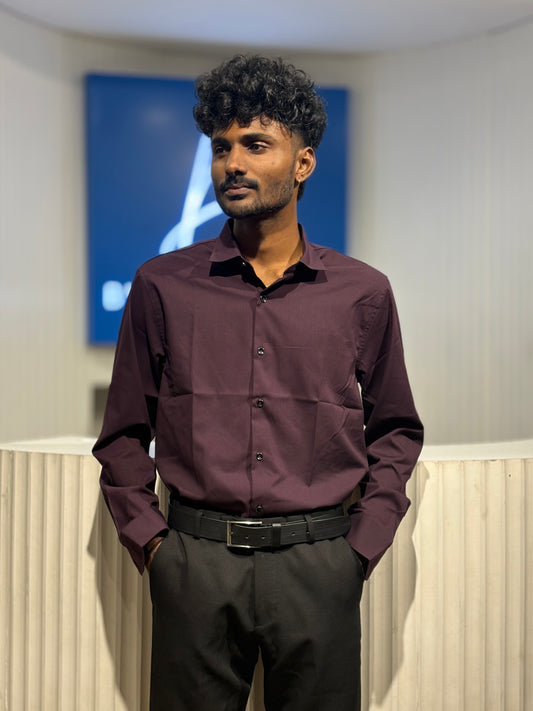 Dark Maroon Liquid Shirt