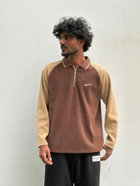 Brown Zipper Sweatshirt