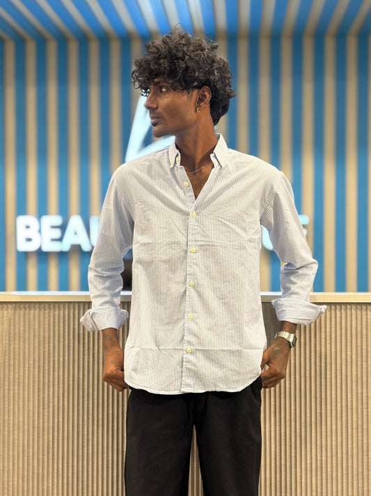 Blue Striped Old Money Shirt