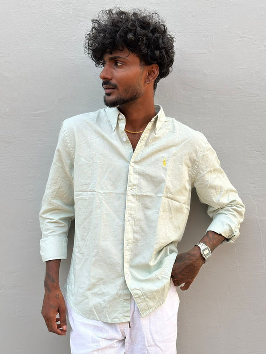 Pista Green Linen Shirt