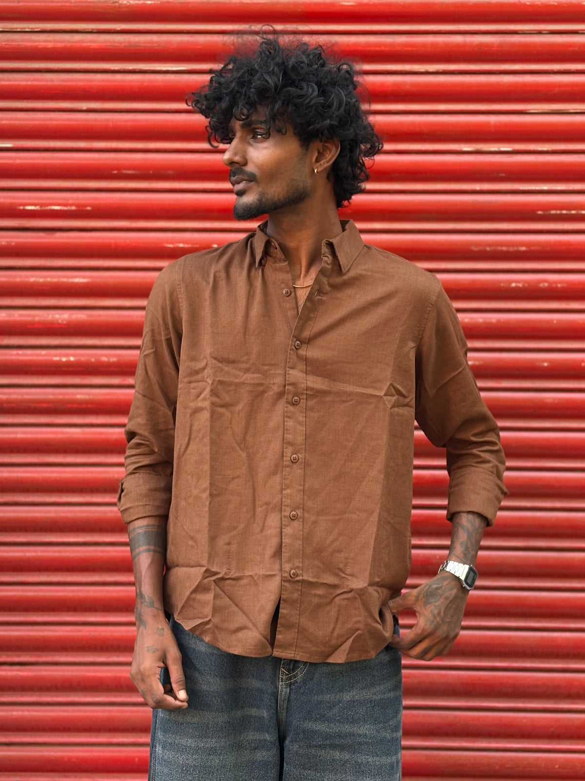 Brown Linen Shirt