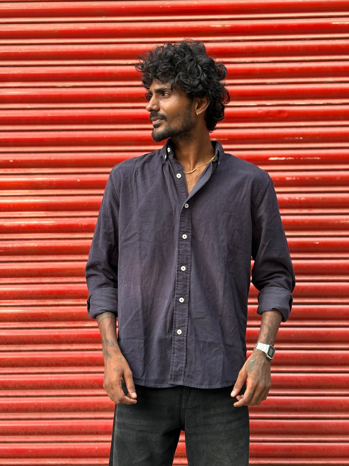 Blue Corduroy Shirt