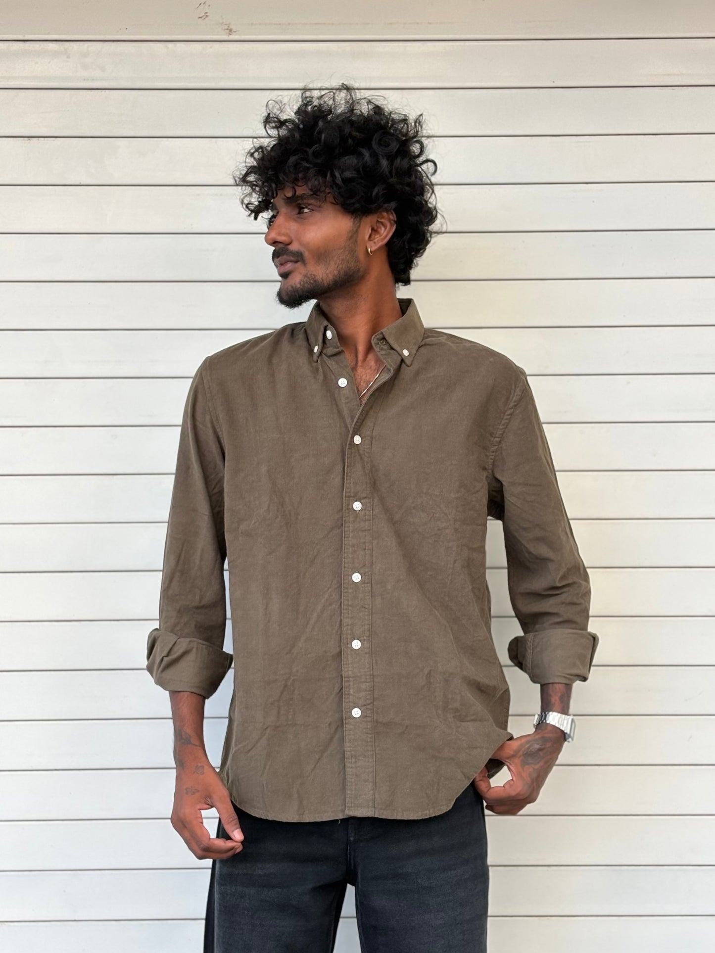 Green Corduroy Shirt