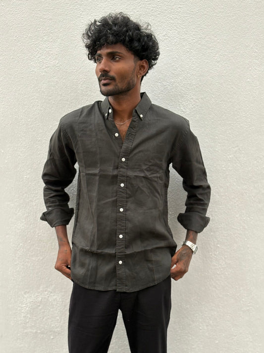 Dark Grey Linen Shirt