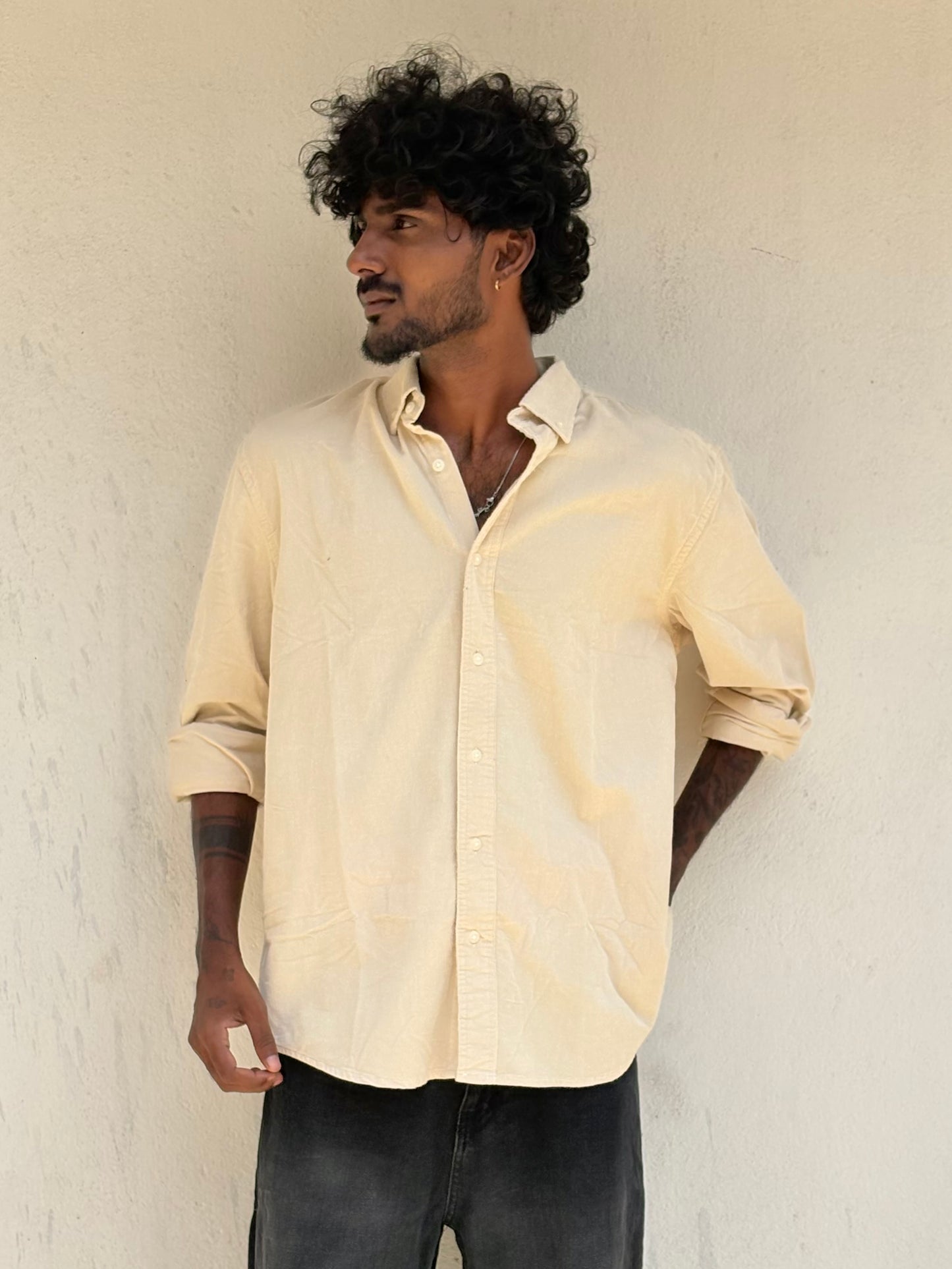 Cream Corduroy Shirt