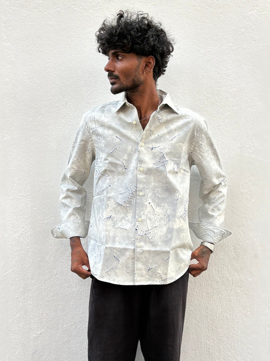 Light Grey Embroidery Shirt
