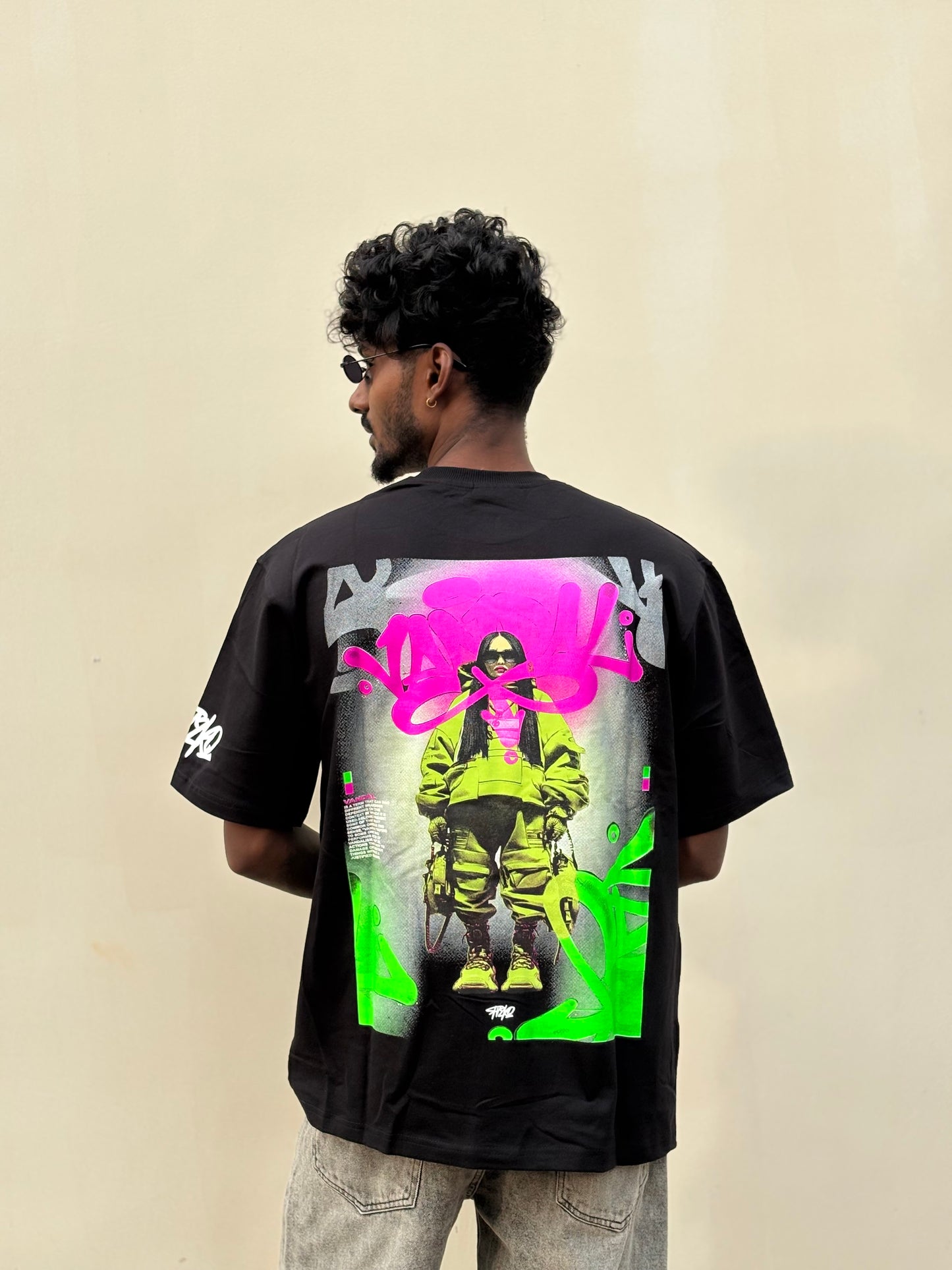 Black Neon Oversized Tshirt