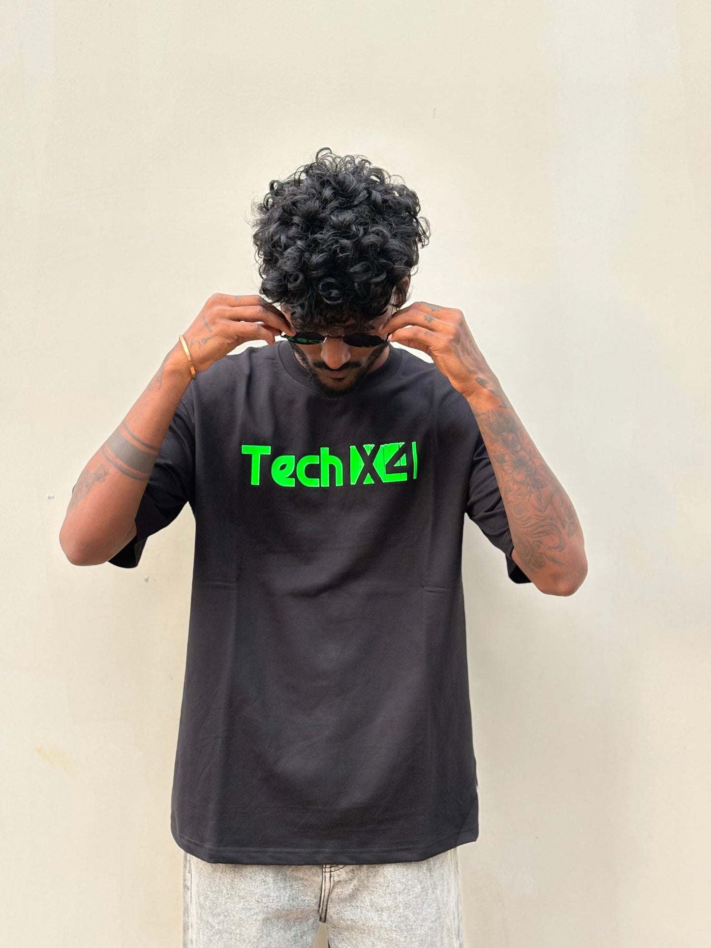 Black Neon Oversized Tshirt