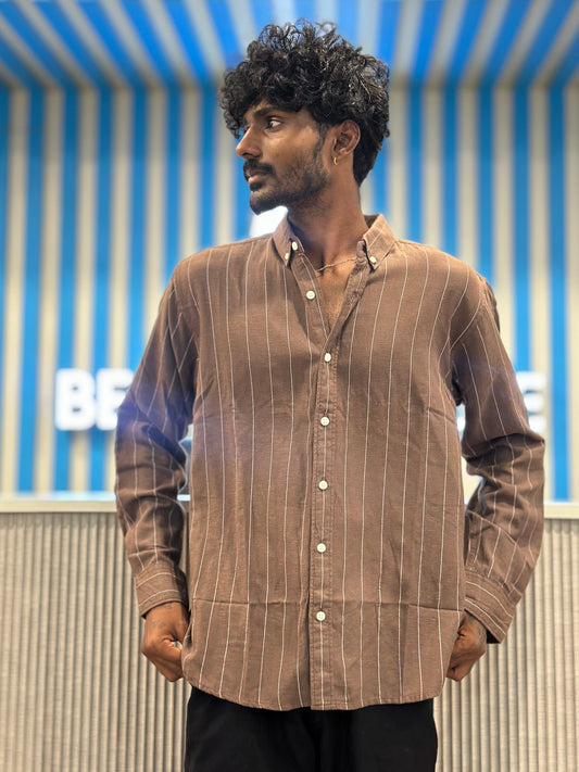 Brown Striped Shirt