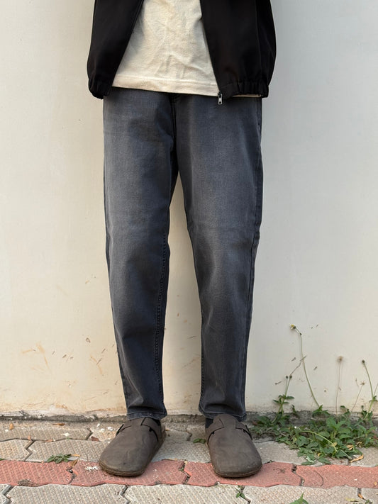Dark Grey Slouchy Fit Jeans