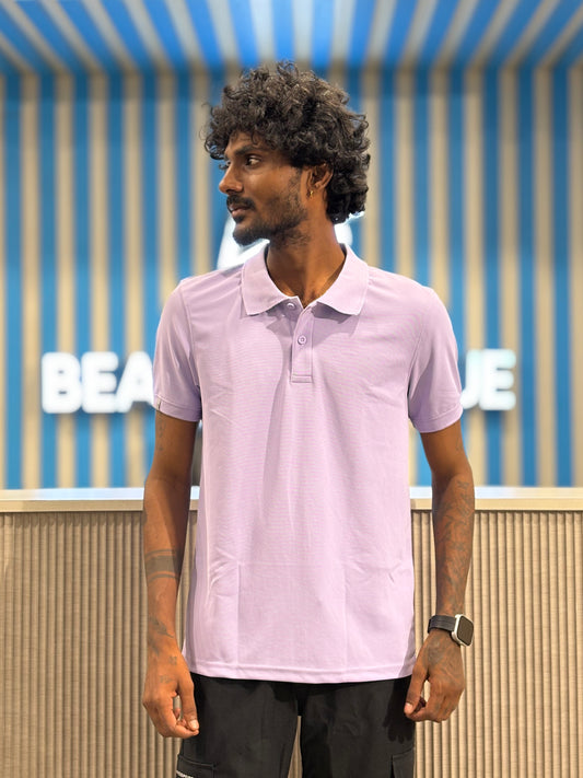 Lavender Honeycomb Polo Tshirt