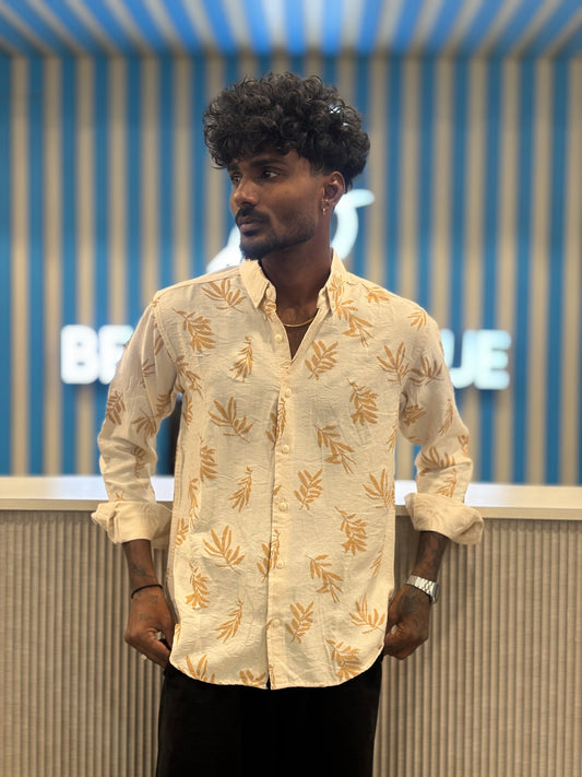 Off White Printed Shirt