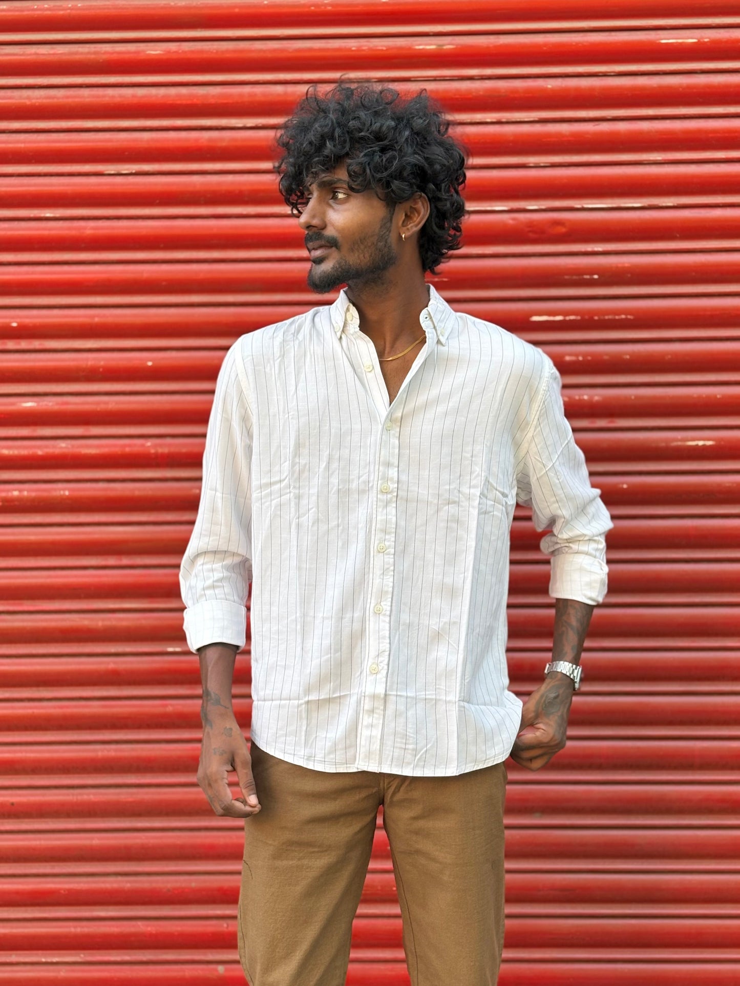 White Striped Shirt