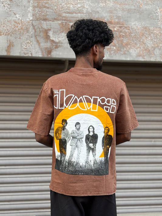 Brown Acid Wash Oversized Tshirt