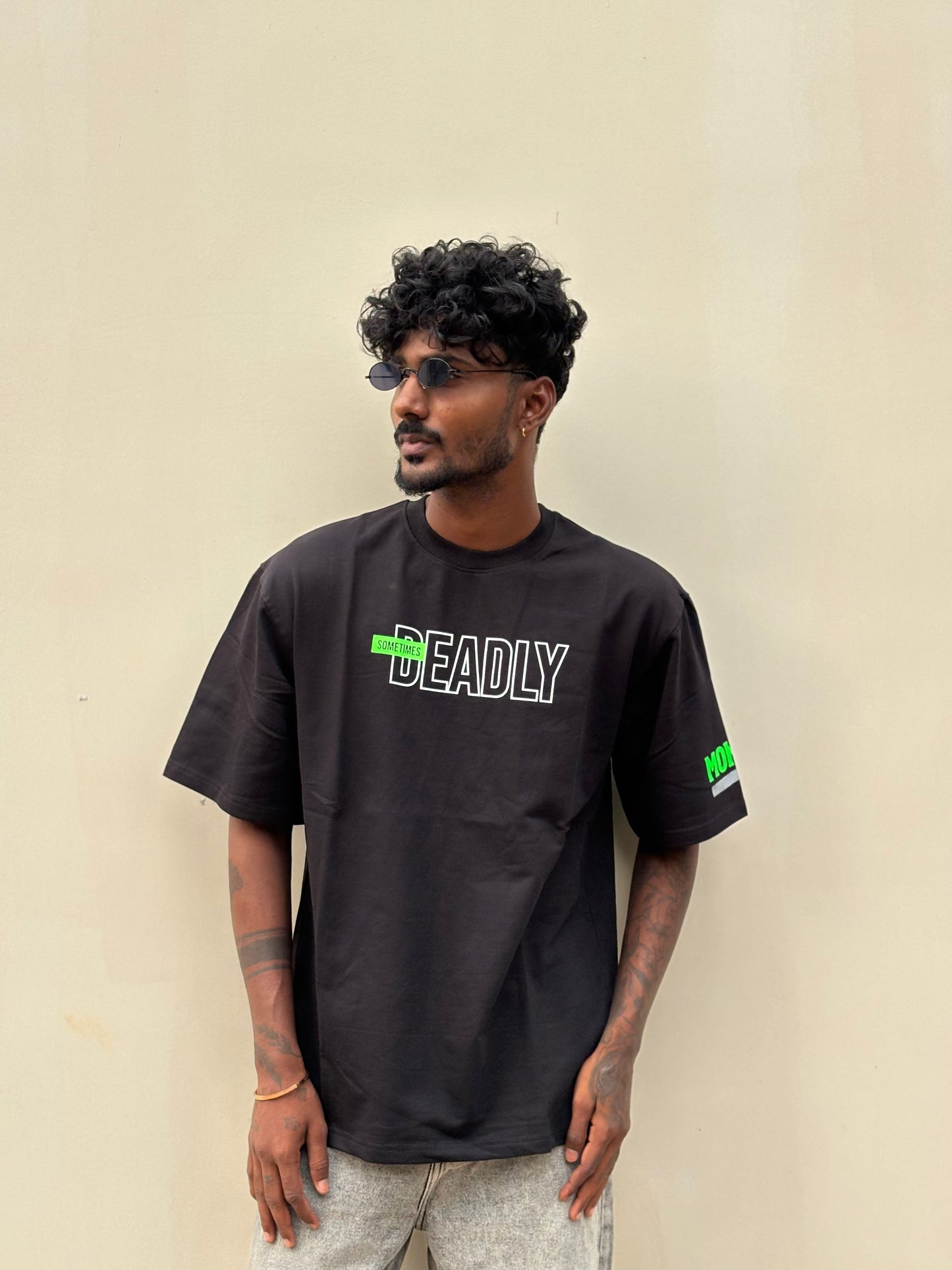 Black Neon Oversized Tshirt