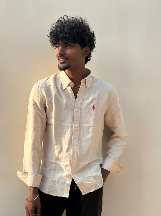 Beige Linen Shirt