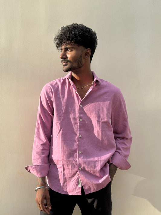 Pink Linen Viscose Shirt