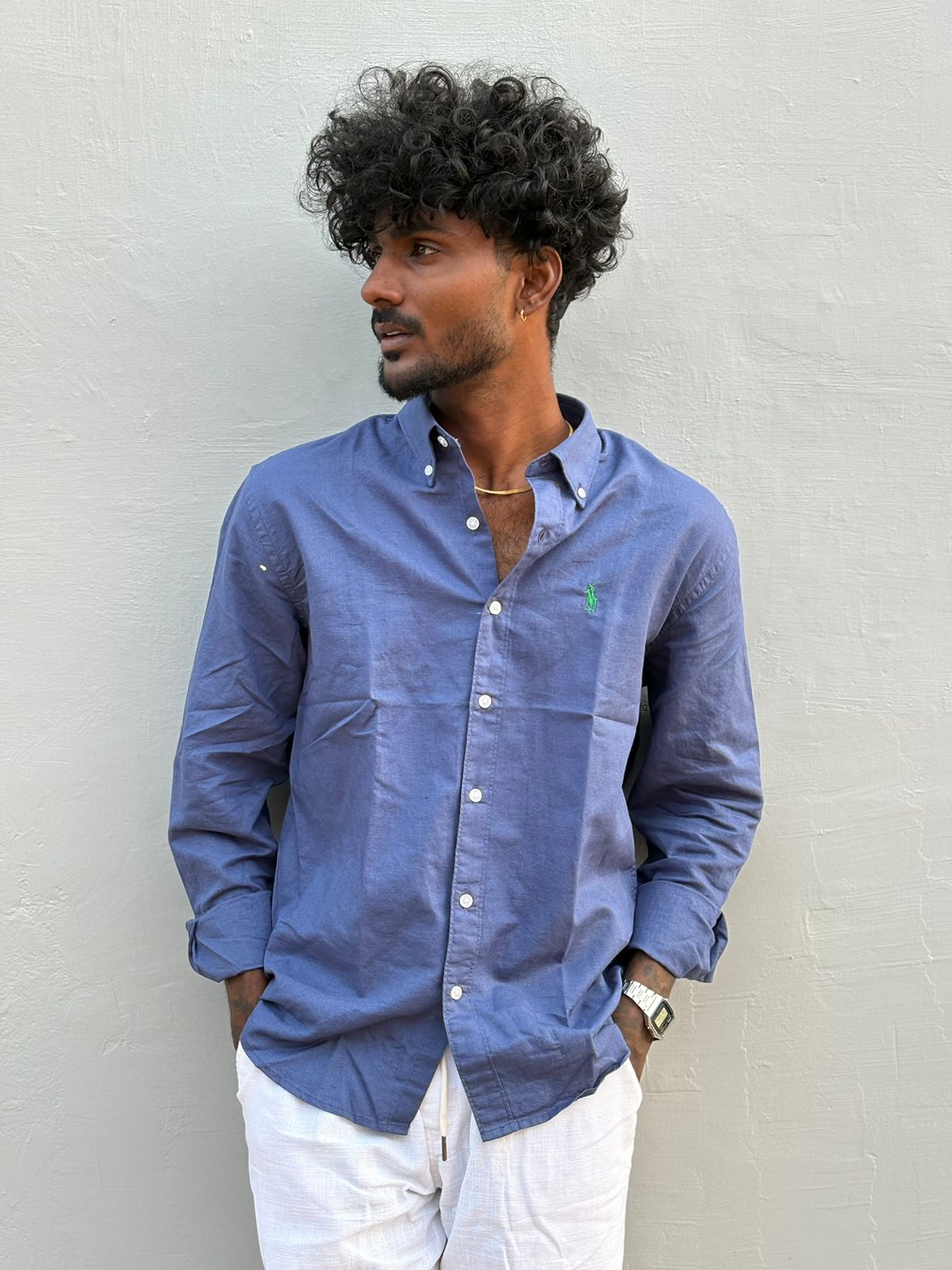 Blue Linen Shirt