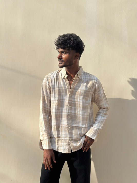 Beige Flannel Shirt