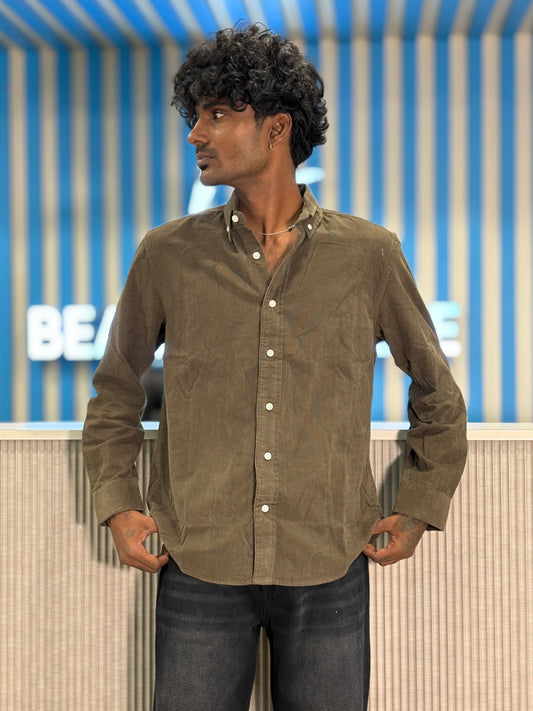 Dark Green Corduroy Shirt