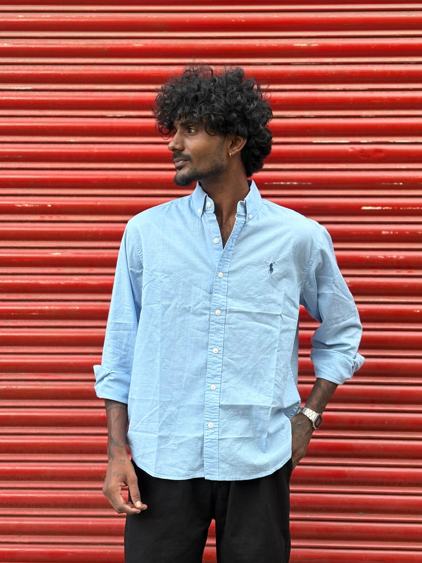 Light Blue Linen Shirt