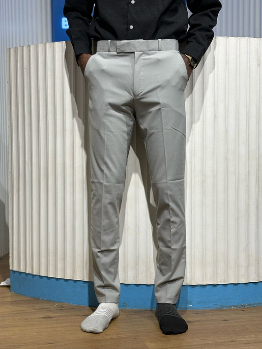 Light Cement Polo Fit Formal Pants