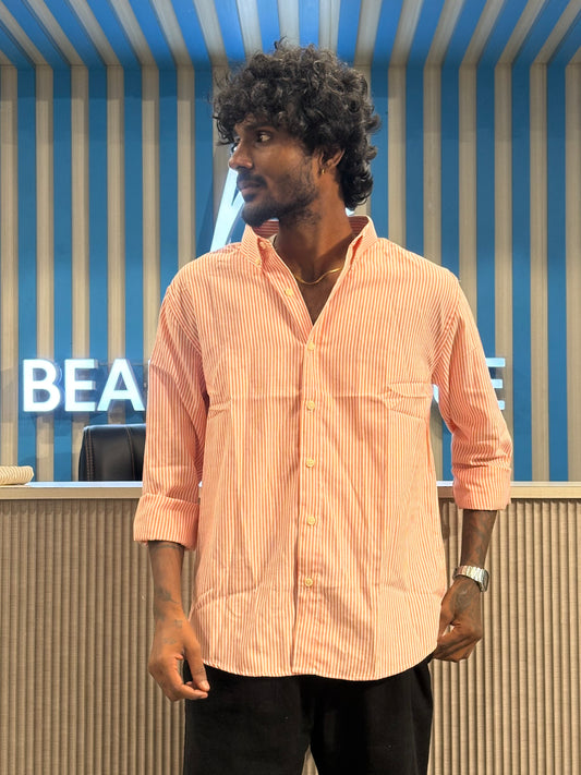 Orange Striped Shirt