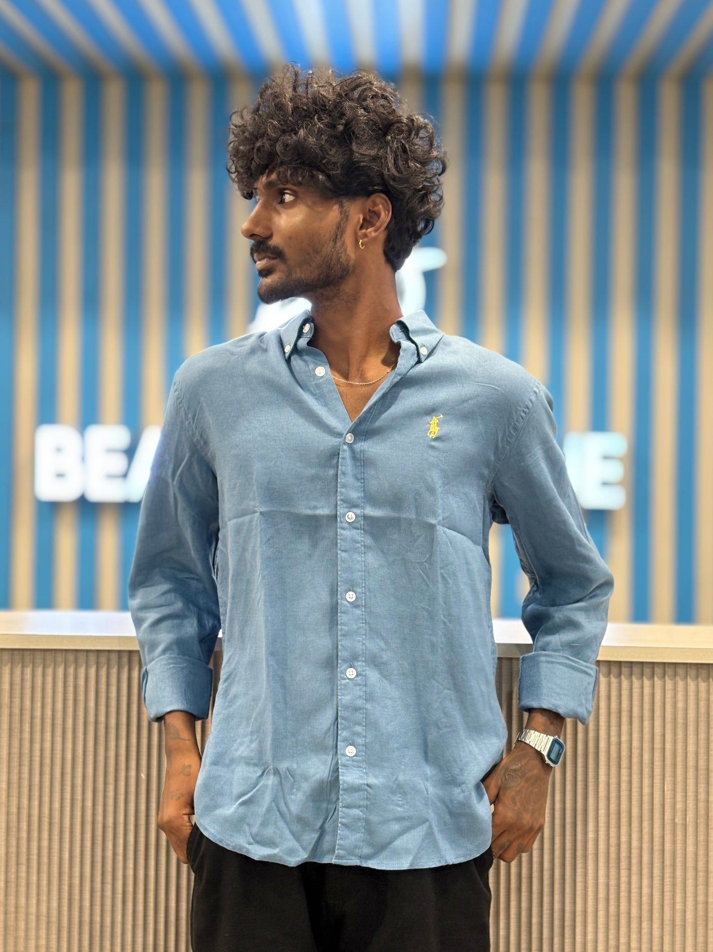 Blue Linen Shirt