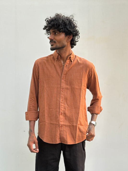 Brown Striped Shirt