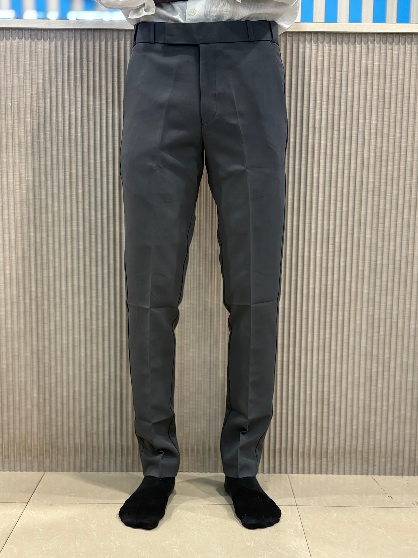 Dark Grey Polo Fit Formal Pants