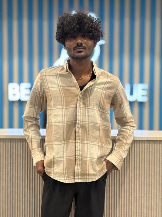 Beige Flannel Shirt