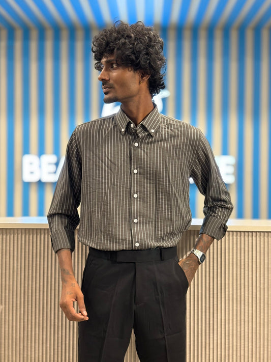 Grey Striped Shirt