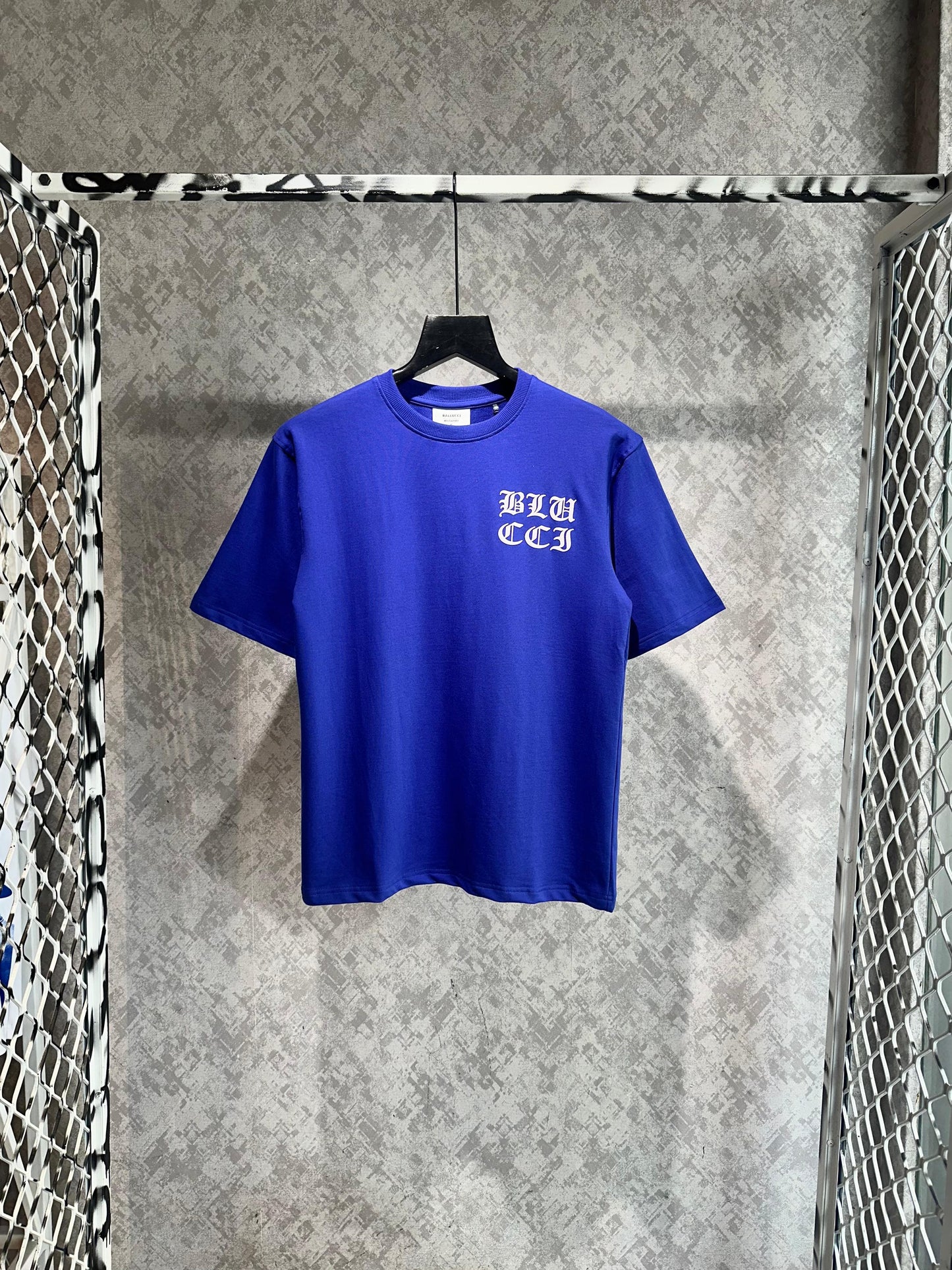 Blue Backprinted Oversized Tshirt