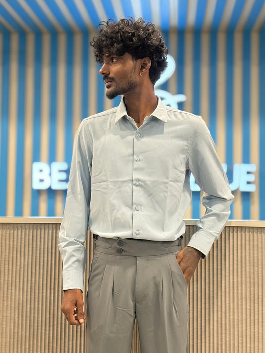 Light Blue Armani Solid Shirt