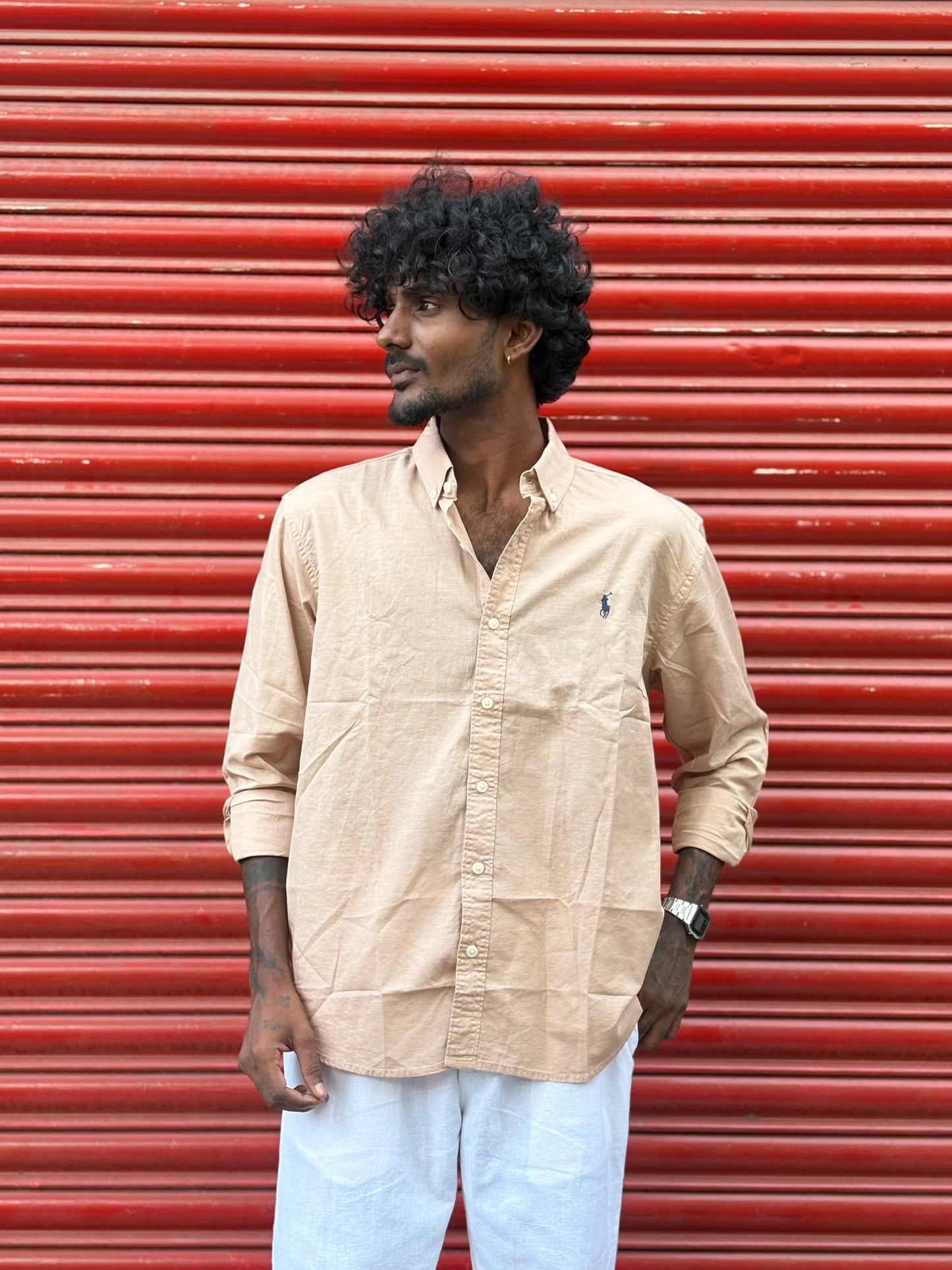 Beige Linen Shirt